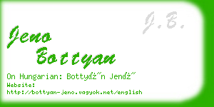 jeno bottyan business card